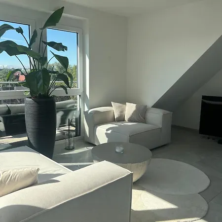 Moderne Penthouse- Mit Alpensicht Und Grossem Balkon Naehe Messe * フリードリヒスハーフェン